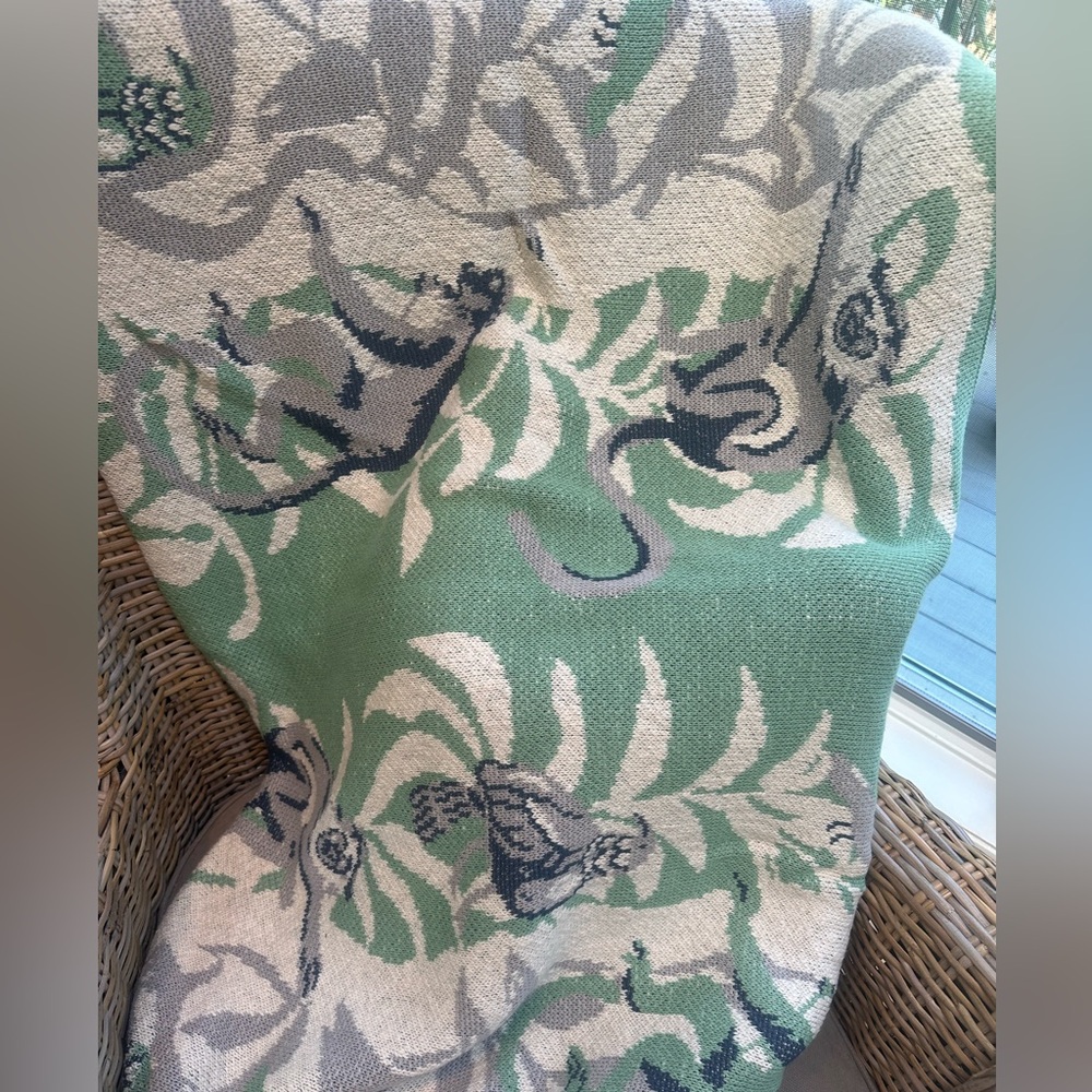Anthropologie NWT Cotton Knit Blanket Oversized Throw Bedding Cotton Heavy
